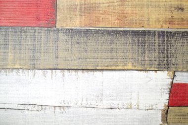 Faux parke renkli plakalar boyalı