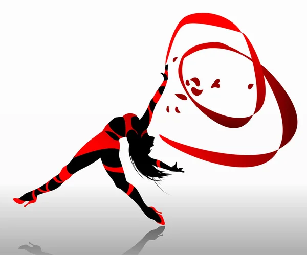 Hermosa bailarina . — Vector de stock