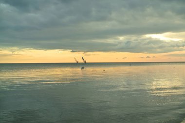 Beautiful seaview on a sunset. Ukraine, Black sea.