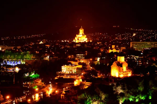 Night View Old Tbilisi Georgia — Stock Photo, Image