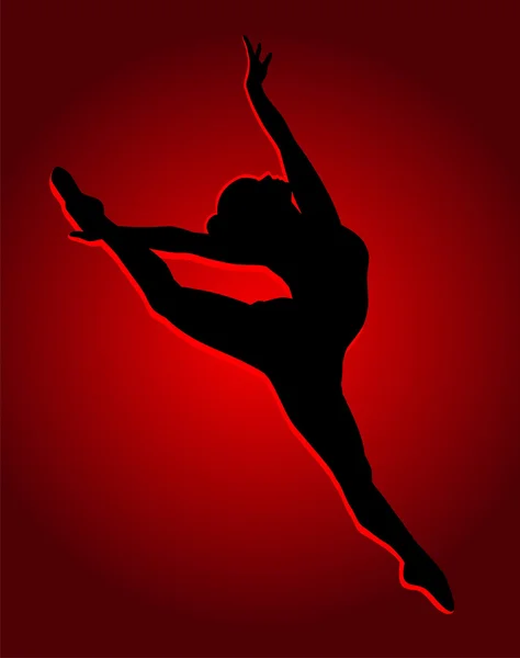 Flexibele dansende meisje. — Stockvector