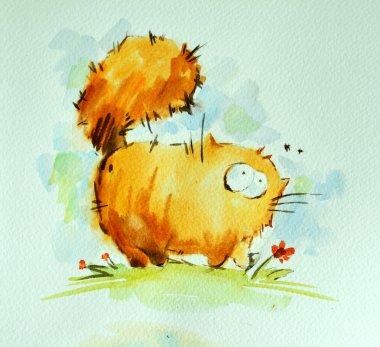 komik kırmızı kedi.