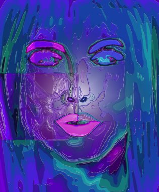 Kadın gibi soyut plastik