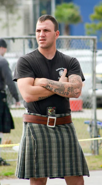 Homem em kilt — Fotografia de Stock