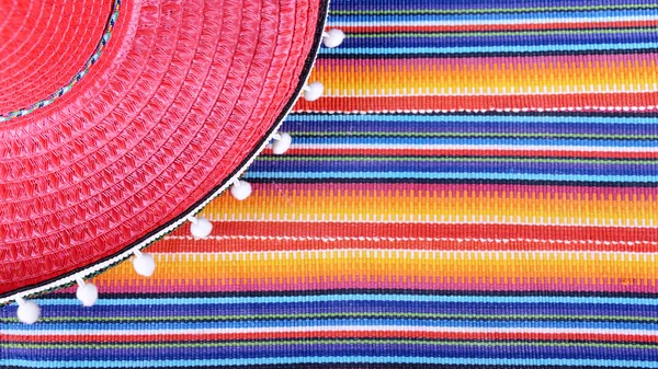 Sombreo mexická barevných textilií Royalty Free Stock Obrázky