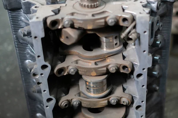 Fechar Motor Abstrato Motor Carro Desmontado Auto Detalhe Corrigir Problemas — Fotografia de Stock