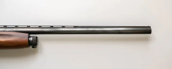 Primer Plano Macro Pistola Rifle Cazador Detalle Clásico Elegante Madera — Foto de Stock