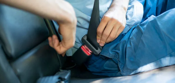 Cinturones Seguridad Salvavidas Siempre Abrocharse Los Cinturones Seguridad Coche Protección —  Fotos de Stock