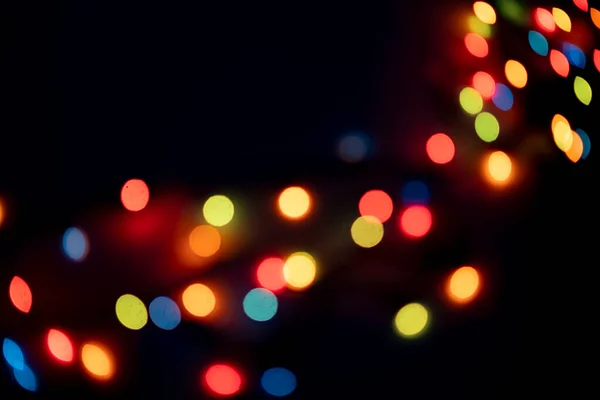 Parti Kutlamalarında Soyut Renkli Çelenk Işıkları — Stok fotoğraf