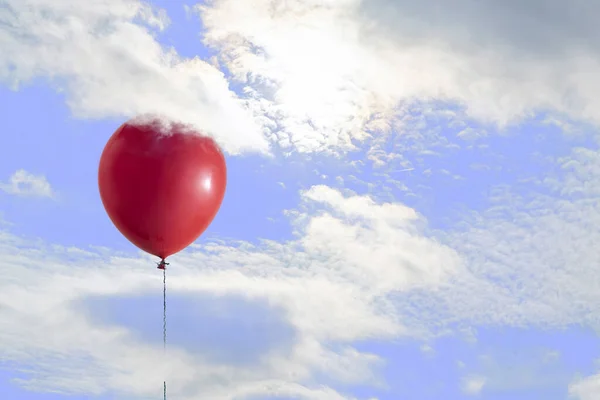 Idée Créative Ballon Cadeau Boîte Cadeau Voler Dans Air — Photo