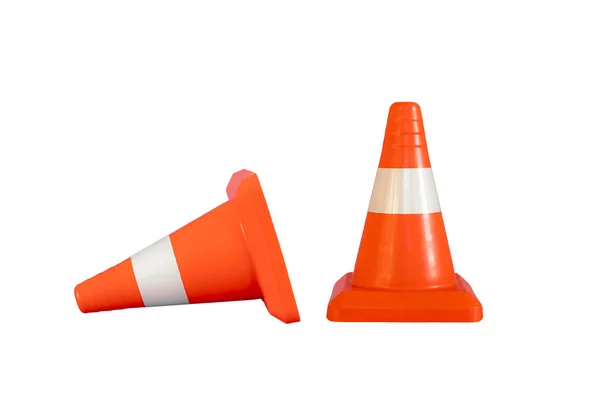 Simple Traffic Cone Isolated Abstract Safety Construction Street Road Highway — Stock Photo, Image