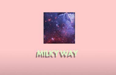 Basit soyut Samanyolu Galaksisi başlık metni, dış uzaydaki yıldızlar. Bu görüntünün unsurları Nasa tarafından desteklenmektedir