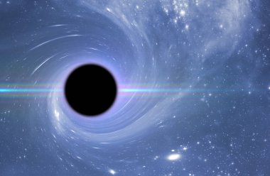 Dış uzayda bir kara delik, soyut bilim fantazisi evrenin derin yıldızları, bu görüntünün elementleri NASA tarafından desteklenmektedir.