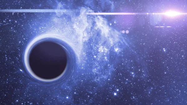 Dış uzayda bir kara delik, soyut bilim fantazisi evrenin derin yıldızları, bu görüntünün elementleri NASA tarafından desteklenmektedir. — Stok fotoğraf