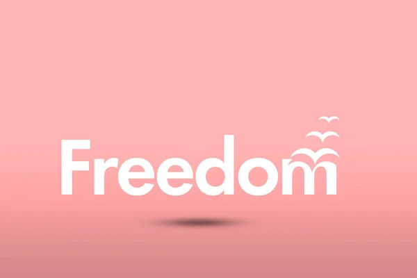 Um conceito de liberdade criativa com alguns pássaros fritar a partir da letra M — Fotografia de Stock