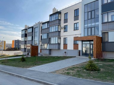 Modern bir gayrimenkul mimarisi.