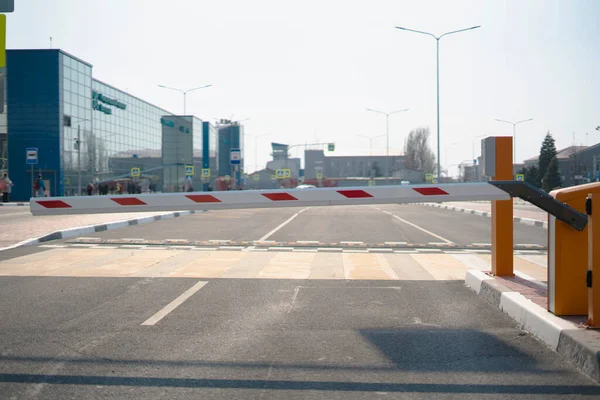 a road car gate barrier, safety entrance pass