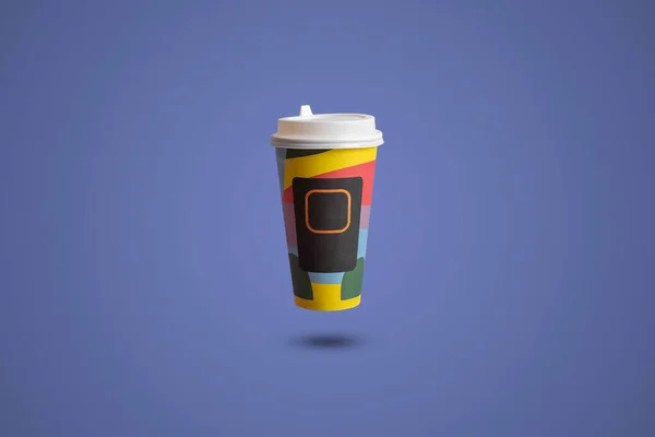 A isolated mockup template of a paper takeaway coffe cup — Stock Photo, Image