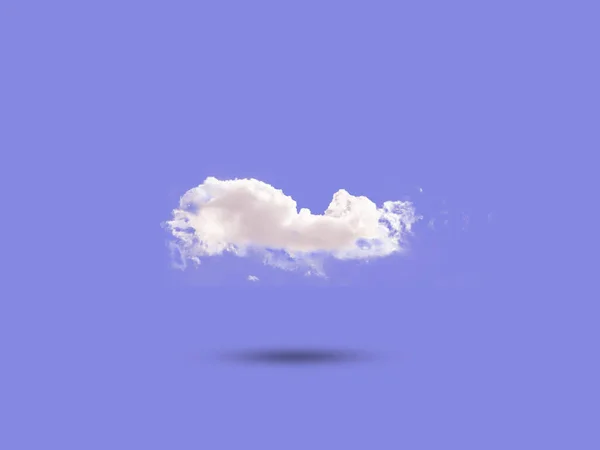 Een minimalistische abstracte wolken geïsoleerd tegen de kleur trendy achtergrond — Stockfoto