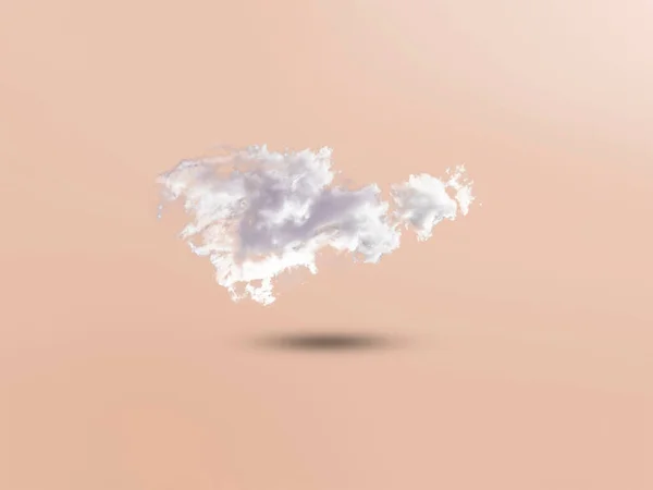 Мінімалістичні абстрактні хмари ізольовані на тлі кольорового модного фону — стокове фото