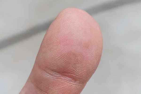 En närbild av identifiering av makromänskliga fingeravtryck, integritetsskydd — Stockfoto