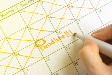 takvimdeki son tarih, zaman olay zamanlaması