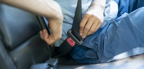 The life saving seat belts, always fasten seat belts in car, security protection for driver and passenger — Φωτογραφία Αρχείου