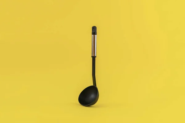 Simple cook food ladle isolated against the colorful background, minimal simlple concept, healthy diet — Stock Photo, Image