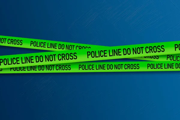 The isolated police line do not cross tape ribbon, crime scene and investigation — Stock Photo, Image