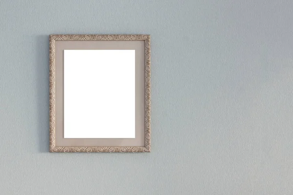 Egy mockup egyszerű téglalap lógni a falon otthon, helyezze el a kép design, másolás helyet — Stock Fotó