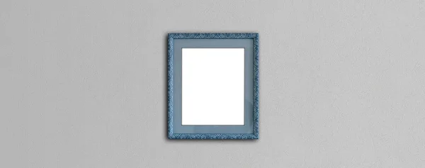 Макет простой прямоугольник висят на стене в домашних условиях, разместить изображение дизайн, копировать пространство — стоковое фото