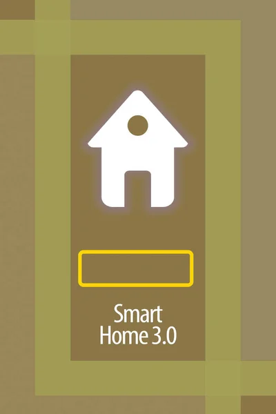 Um fundo de aplicação de casa inteligente para um smartphone, ícone — Fotografia de Stock