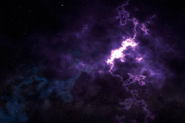 Increíble nebulosa estrella azul y roja o constelación en el espacio, galaxia infinita, elementos de esta imagen amueblada por nasa b — Foto de Stock