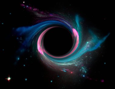 Nasa B tarafından desteklenen bu görüntünün elementleri yıldız kümesindeki devasa kara delik.