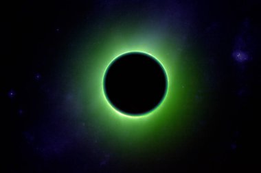 toplam güneş tutulması, uzaydan görünüm, bu görüntünün elementleri Nasa b tarafından desteklenmektedir