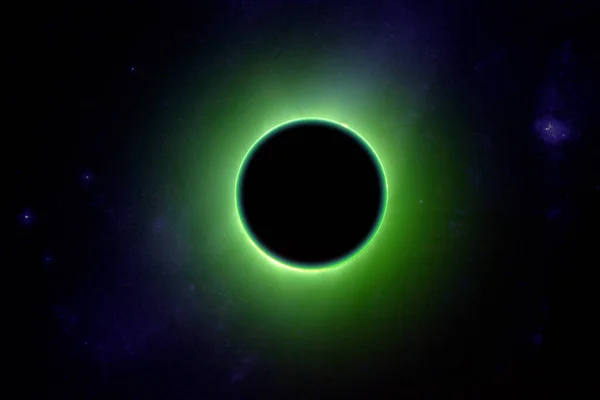 Eclipse solar total, vista desde el espacio, elementos de esta imagen amueblada por nasa b — Foto de Stock