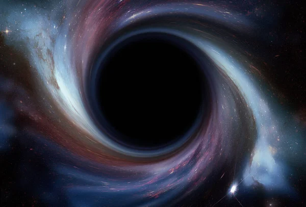 Massereiches schwarzes Loch in einem Sternenhaufen, Elemente dieses Bildes stammen von nasa b Stockfoto
