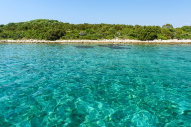 Hırvatistan'daki mavi deniz