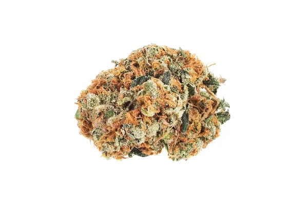 One Marijuana Bud Isolated White Background — Stock Photo, Image