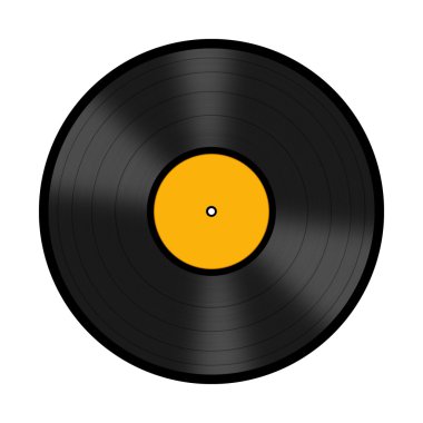 Siyah vinil plak disk