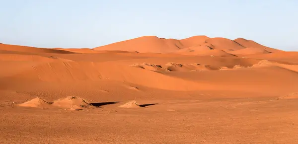Panoramic View Desert Dunes Erg Chebbi Morocco Travel Concept — Stock Photo, Image