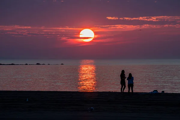 Warm Summer Sunrise Ocean New Hampshire — Stock Photo, Image