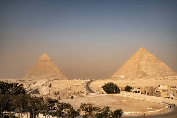 Αρχαία Μεγάλη Σφίγγα Της Γκίζας Στη Γκίζα Της Αιγύπτου — Φωτογραφία Αρχείου