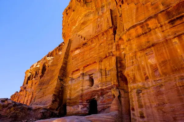 Den Vackra Utsikten Över Den Antika Staden Petra Jordanien — Stockfoto
