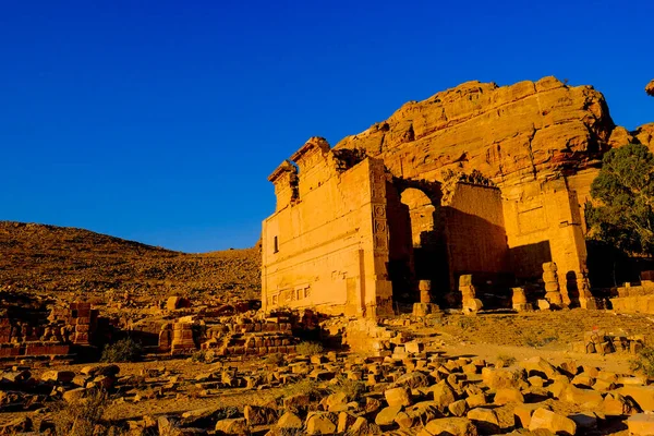 Antik Petra Şehrinin Kalıntıları Jordan — Stok fotoğraf