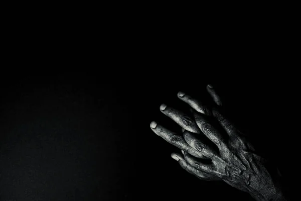 Черно Белое Фото Человеческих Рук — стоковое фото