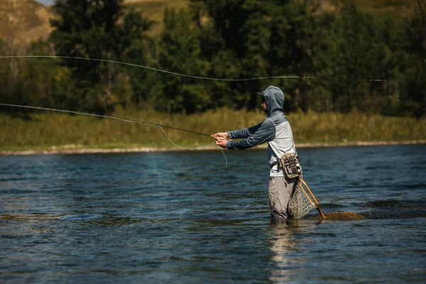 Fly Fishing River — Stock Photo, Image