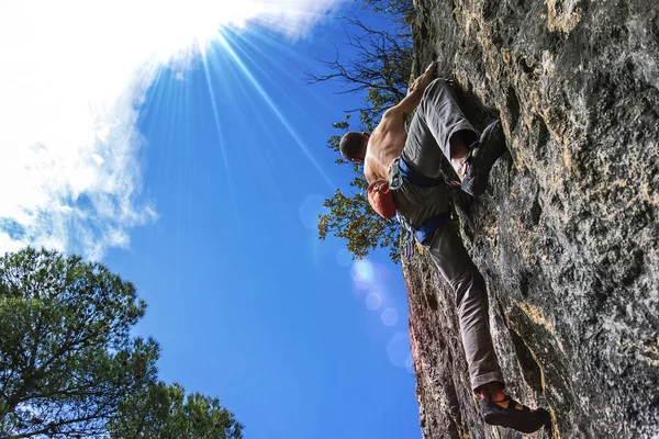 Climber Climbing Climb Sport Climbing — Stock Photo, Image