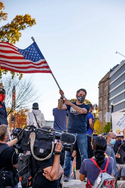 ワシントンDc 2020年11月 2020年米国大統領選挙の街の人々 — ストック写真