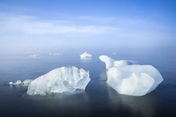 Paysage Marin Pittoresque Avec Glace Gelée Lagune Glacier Jokulsarlon — Photo